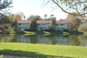 Apartments on pond